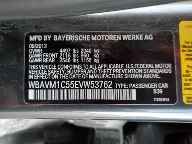 WBAVM1C55EVW53762 - 2014 BMW X1 SDRIVE28I GRAY photo 13