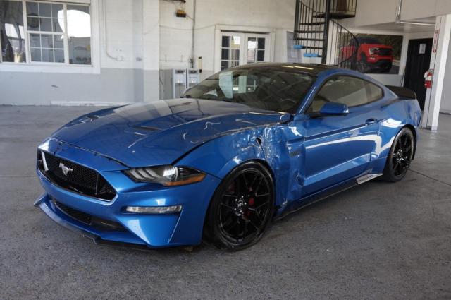 1FA6P8CF1K5112354 - 2019 FORD MUSTANG GT BLUE photo 2