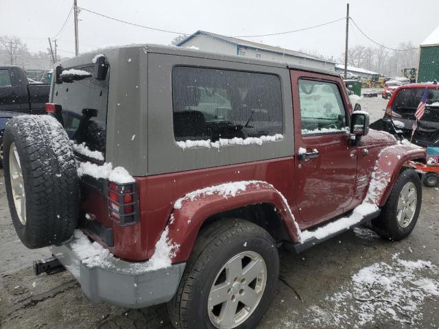 1J8FA54169L750000 - 2009 JEEP WRANGLER SAHARA BURGUNDY photo 3