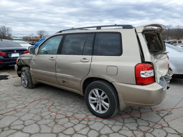 JTEEW21A060014427 - 2006 TOYOTA HIGHLANDER HYBRID GOLD photo 2