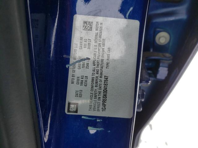 1G4PR5SK0D4187847 - 2013 BUICK VERANO CONVENIENCE BLUE photo 12