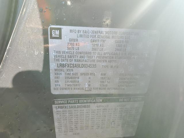 LRBFXCSA9LD034530 - 2020 BUICK ENVISION ESSENCE BLACK photo 13