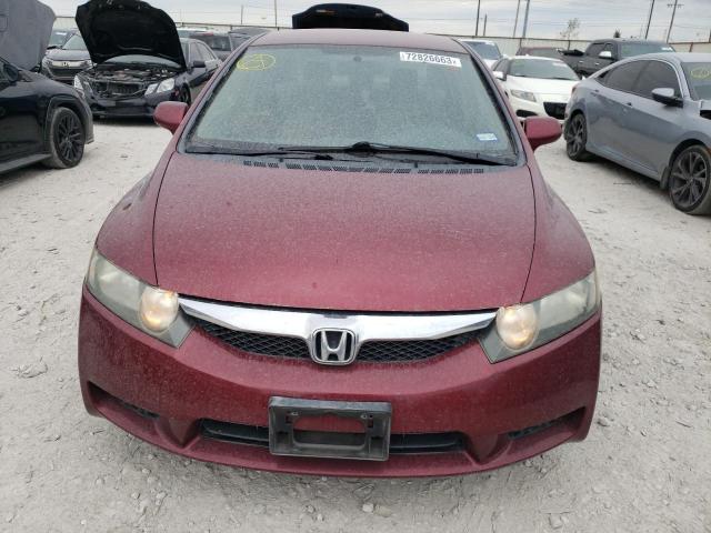 19XFA1F5XBE000372 - 2011 HONDA CIVIC LX RED photo 5