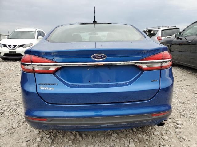 3FA6P0H73HR176209 - 2017 FORD FUSION SE BLUE photo 6