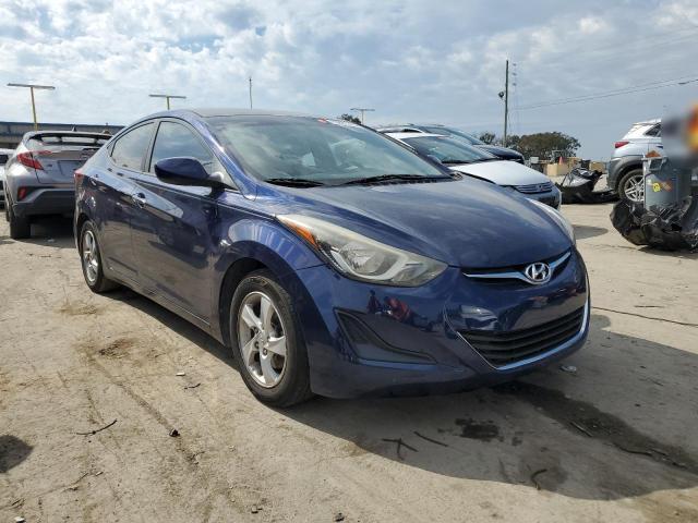 5NPDH4AE4EH472353 - 2014 HYUNDAI ELANTRA SE BLUE photo 4