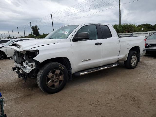 5TFRM5F11EX070775 - 2014 TOYOTA TUNDRA DOUBLE CAB SR/SR5 WHITE photo 1