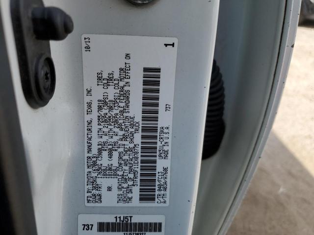 5TFRM5F11EX070775 - 2014 TOYOTA TUNDRA DOUBLE CAB SR/SR5 WHITE photo 12