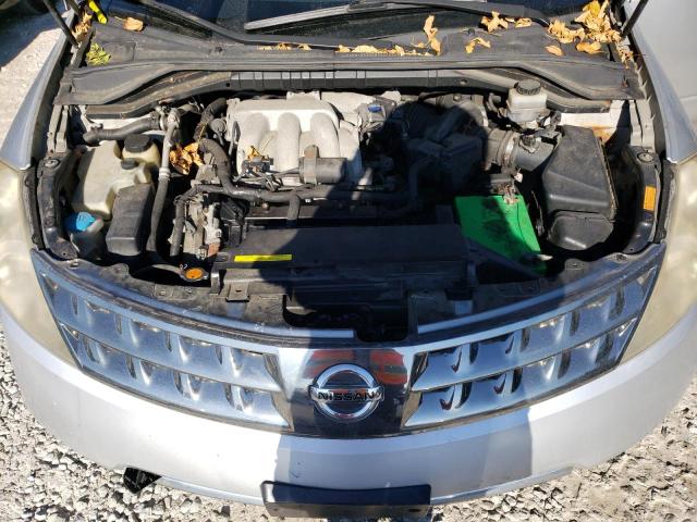 JN8AZ08W16W544309 - 2006 NISSAN MURANO SL SILVER photo 12