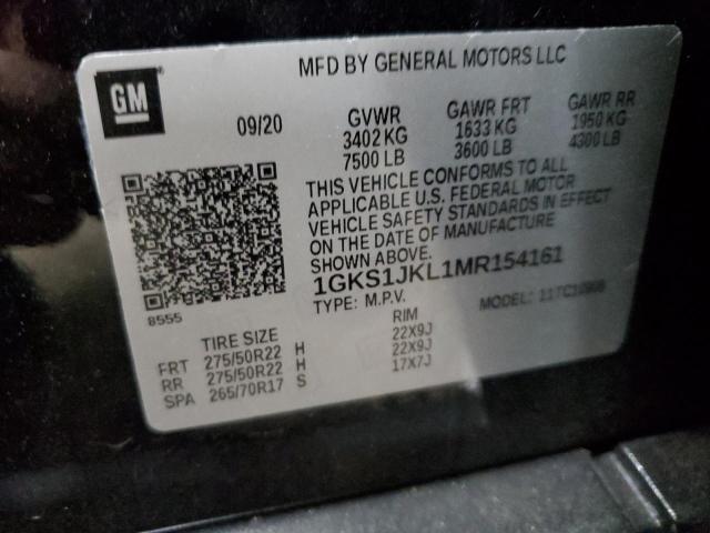 1GKS1JKL1MR154161 - 2021 GMC YUKON XL DENALI BLACK photo 14