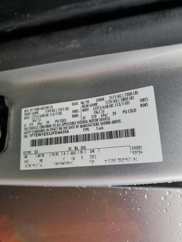 1FTEW1E53JFD44354 - 2018 FORD F150 SUPER SILVER photo 13