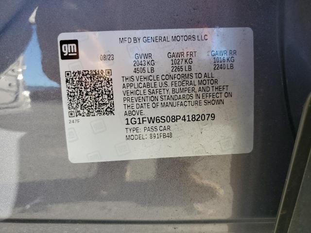 1G1FW6S08P4182079 - 2023 CHEVROLET BOLT EV 1LT SILVER photo 12