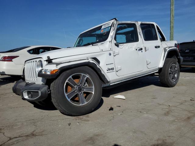 1C4HJXEN8PW599900 - 2023 JEEP WRANGLER SAHARA WHITE photo 1