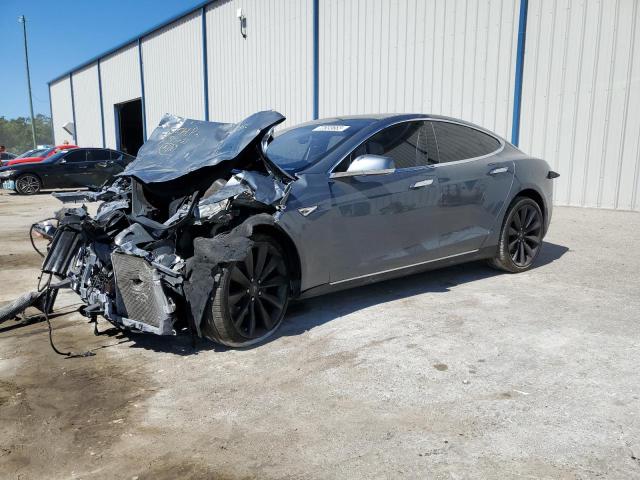 5YJSA1H1XEFP32850 - 2014 TESLA MODEL S Մոխրագույն լուսանկար 1
