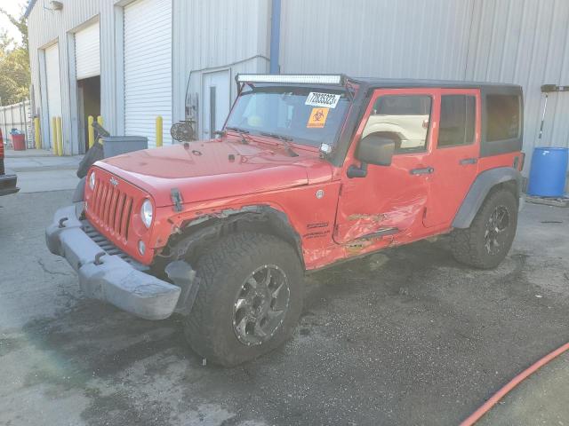 1C4BJWDGXGL315493 - 2016 JEEP WRANGLER U SPORT RED photo 1