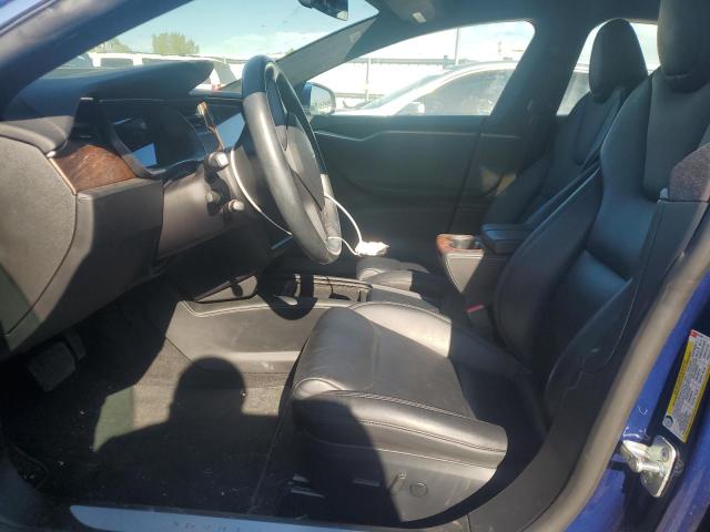 5YJSA1E20LF361496 - 2020 TESLA MODEL S BLUE photo 7