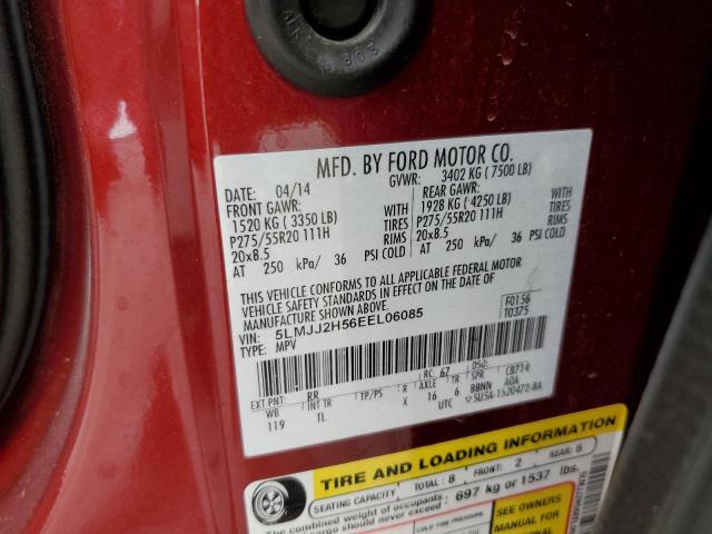 5LMJJ2H56EEL06085 - 2014 LINCOLN NAVIGATOR 红色 照片 13