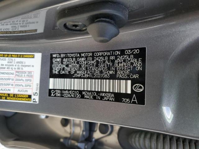 JTHP3JBH1L2027083 - 2020 LEXUS UX 200 GRAY photo 13