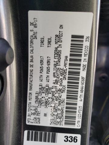 3TMCZ5AN8HM111561 - 2017 TOYOTA TACOMA DOUBLE CAB 石墨色 照片 12