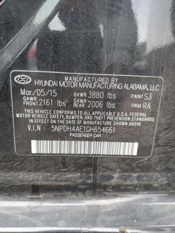 5NPDH4AE1GH654661 - 2016 HYUNDAI ELANTRA SE BLACK photo 13