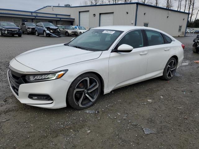 1HGCV1F35JA172611 - 2018 HONDA ACCORD SPORT WHITE photo 1