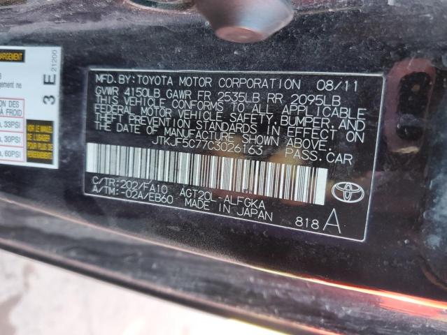 JTKJF5C77C3026163 - 2012 TOYOTA SCION TC 黑色 照片 13