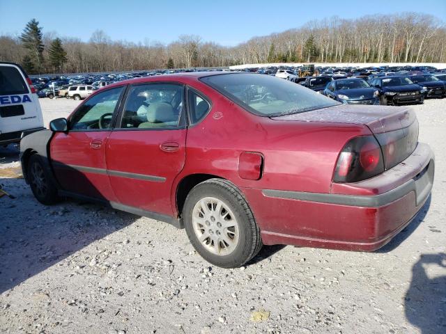 2G1WF52E759203617 - 2005 CHEVROLET IMPALA BURGUNDY photo 2