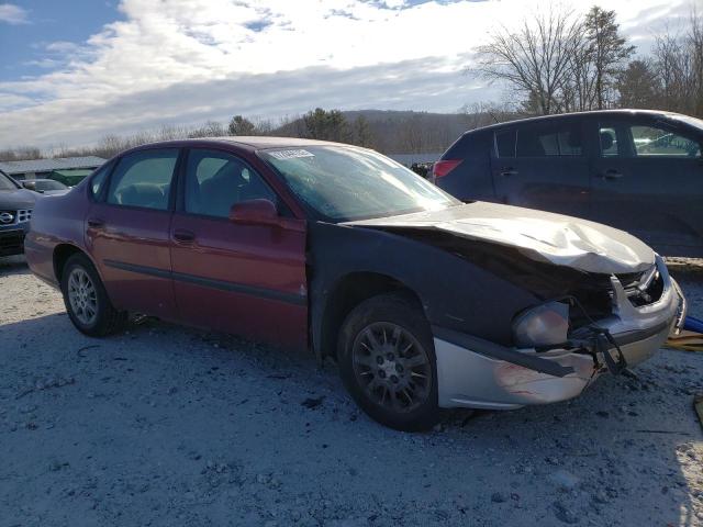 2G1WF52E759203617 - 2005 CHEVROLET IMPALA BURGUNDY photo 4