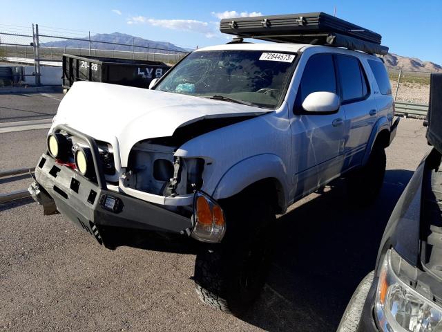 5TDBT48AX2S129948 - 2002 TOYOTA SEQUOIA LIMITED WHITE photo 1