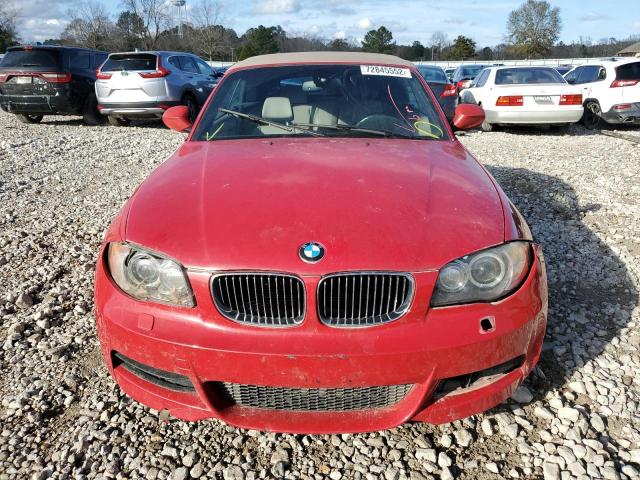 WBAUN7C57BVM24877 - 2011 BMW 135 I RED photo 5