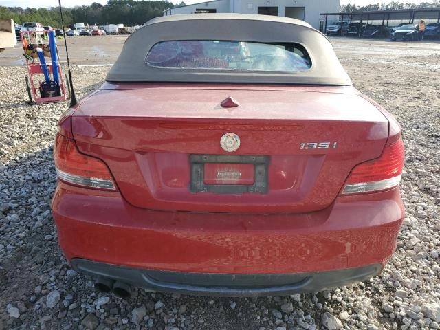 WBAUN7C57BVM24877 - 2011 BMW 135 I RED photo 6