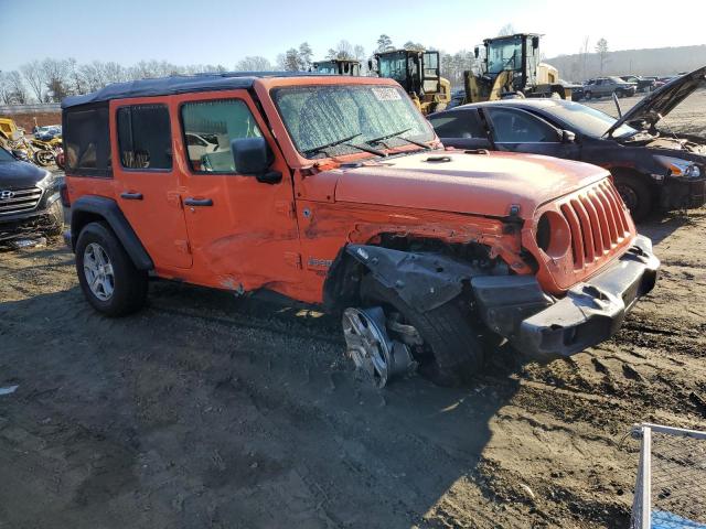 1C4HJXDG9JW305544 - 2018 JEEP WRANGLER U SPORT ნარინჯისფერი ფოტო 4