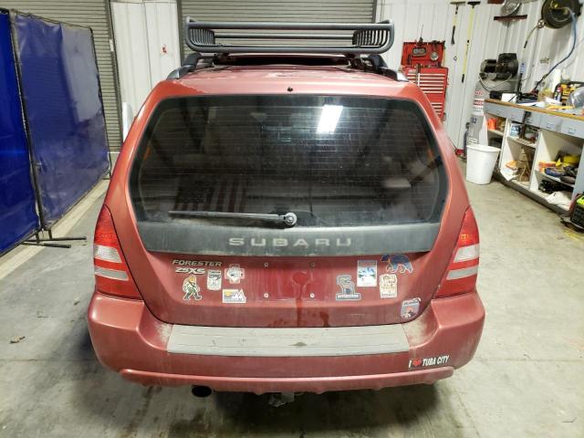 JF1SG65625H709810 - 2005 SUBARU FORESTER 2.5XS ბურგუნდია ფოტო 6