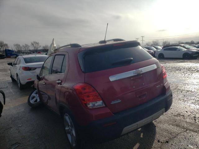 KL7CJNSB3FB115885 - 2015 CHEVROLET TRAX LTZ BURGUNDY photo 2