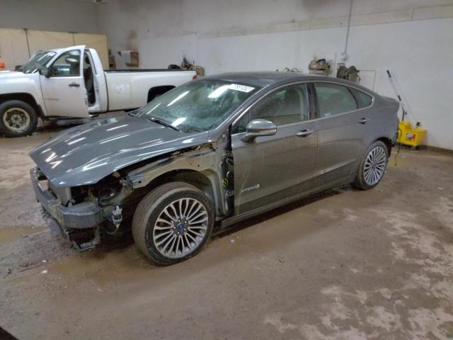 3FA6P0RU2HR182975 - 2017 FORD FUSION TITANIUM HEV GRAY photo 1