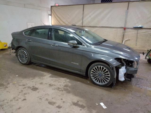 3FA6P0RU2HR182975 - 2017 FORD FUSION TITANIUM HEV GRAY photo 4