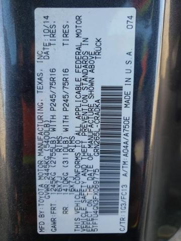 5TFTU4GN3FX069775 - 2015 TOYOTA TACOMA PRERUNNER ACCESS CAB GRAY photo 12