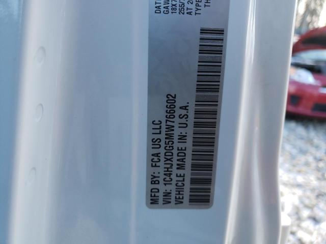 1C4HJXDG5MW766602 - 2021 JEEP WRANGLER U SPORT თეთრი ფოტო 13