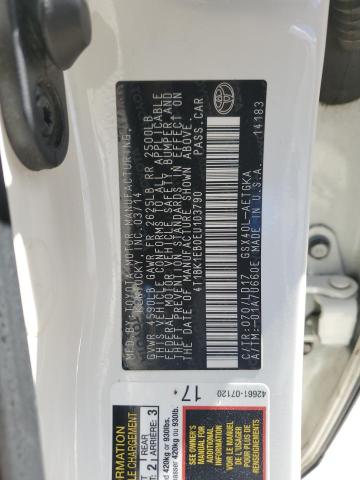 4T1BK1EB0EU103790 - 2014 TOYOTA AVALON BASE 白色 照片 12