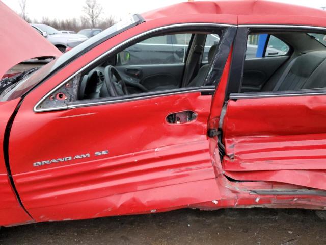 1G2NF52T21C109900 - 2001 PONTIAC GRAND AM SE1 RED photo 7