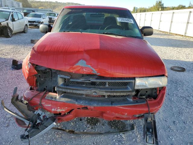 1GCCS19W51K166900 - 2001 CHEVROLET S TRUCK S10 RED photo 5