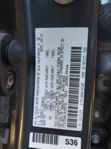 3TMCZ5ANXJM155762 - 2018 TOYOTA TACOMA DOUBLE CAB 灰色 照片 12