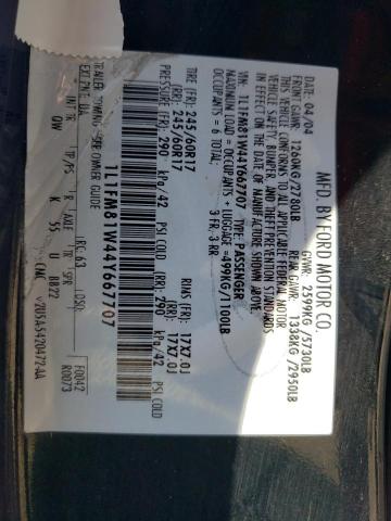 1L1FM81W44Y667707 - 2004 LINCOLN TOWN CAR EXECUTIVE BLACK photo 12