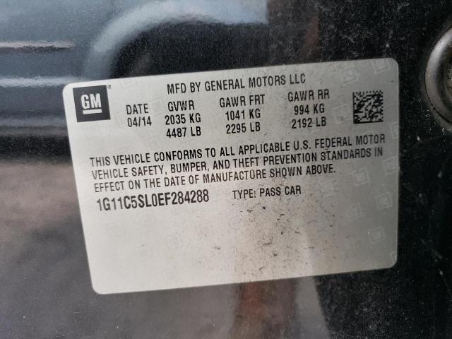 1G11C5SL0EF284288 - 2014 CHEVROLET MALIBU 1LT 黑色 照片 12