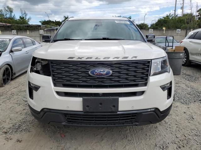 1FM5K8GT9JGB63717 - 2018 FORD EXPLORER SPORT WHITE photo 5