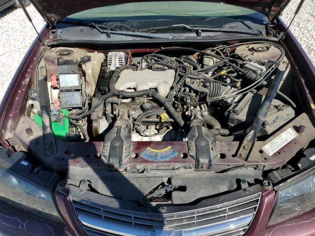 2G1WF52E349240677 - 2004 CHEVROLET IMPALA BURGUNDY photo 11