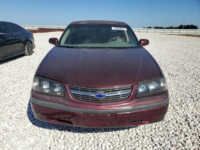 2G1WF52E349240677 - 2004 CHEVROLET IMPALA BURGUNDY photo 5