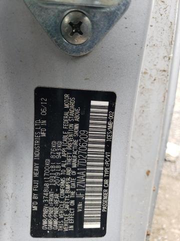 JF1ZNAA17D2706209 - 2013 TOYOTA SCION FR-S 银色 照片 12