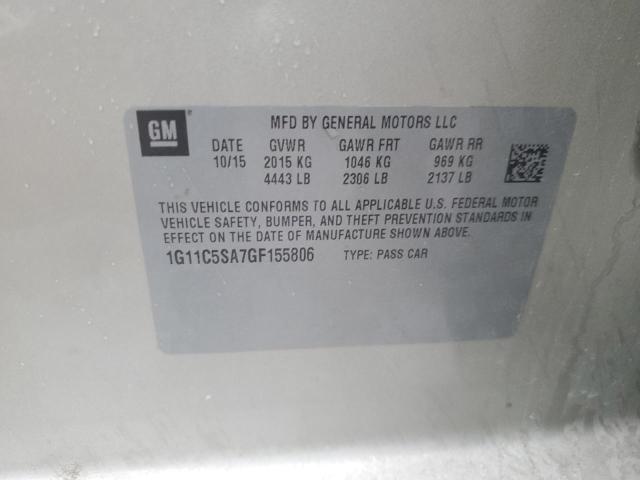 1G11C5SA7GF155806 - 2016 CHEVROLET MALIBU LIM LT 棕色 照片 12