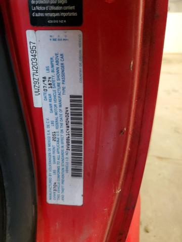 3VWBB61C4WM040244 - 1998 VOLKSWAGEN NEW BEETLE RED photo 12