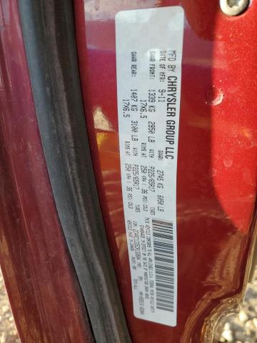 2C4RC1CG5CR133604 - 2012 CHRYSLER TOWN & COU TOURING L RED photo 12